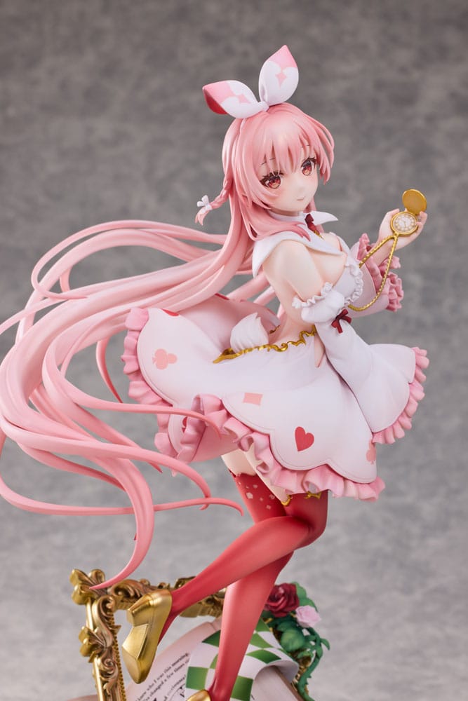 Original Karaktär PVC Figur 1/7 Vit Kanin Rosu Wonderland Ver. Illustrerad av Rosuuri 29 cm Hobby Sakura