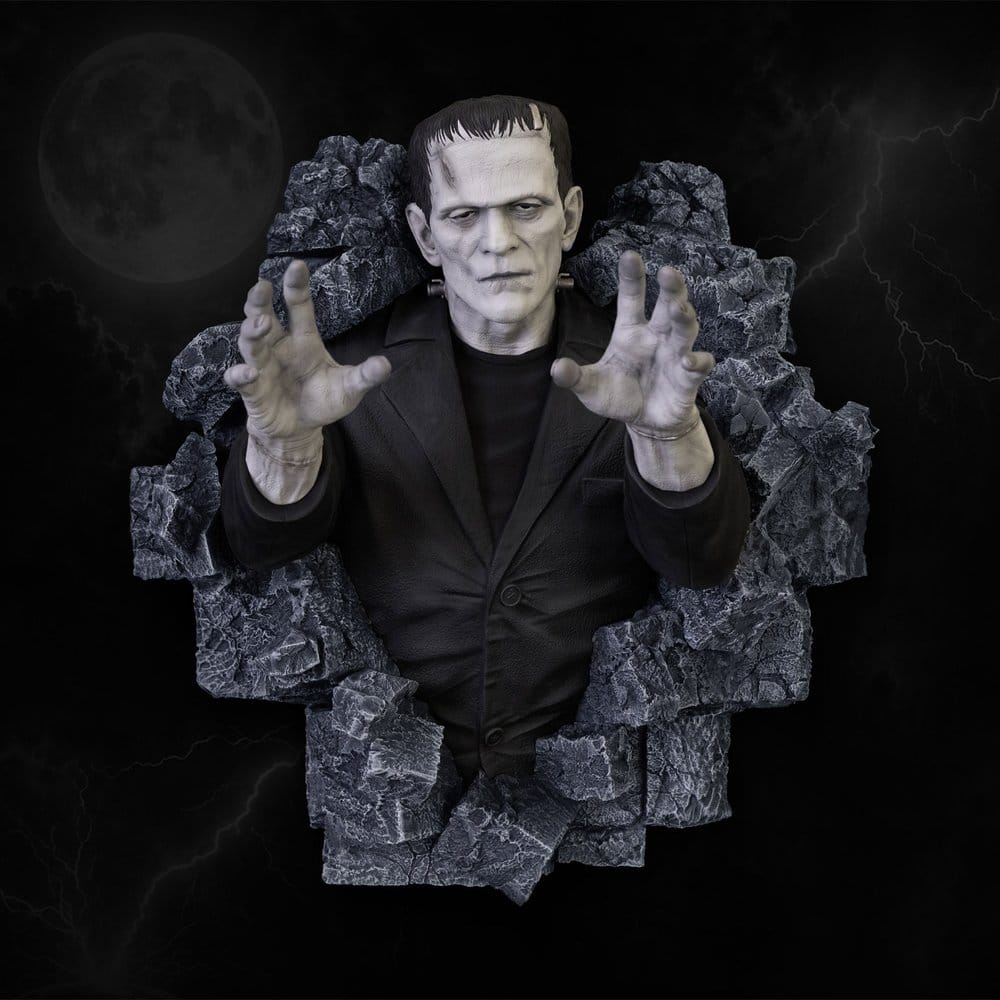 Frankenstein Väggskulptur Klassisk Skräckutgåva Halvskala 48 cm
