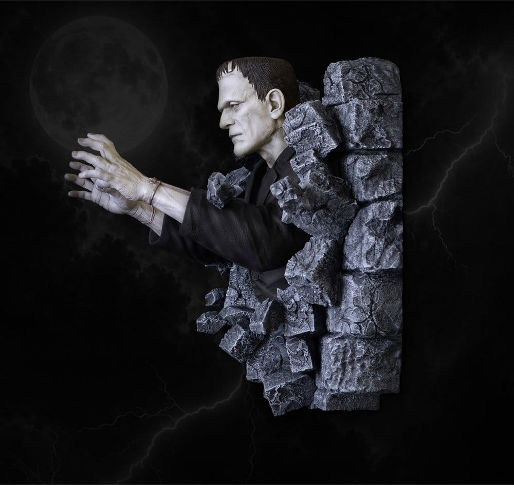Frankenstein Väggskulptur Klassisk Skräckutgåva Halvskala 48 cm