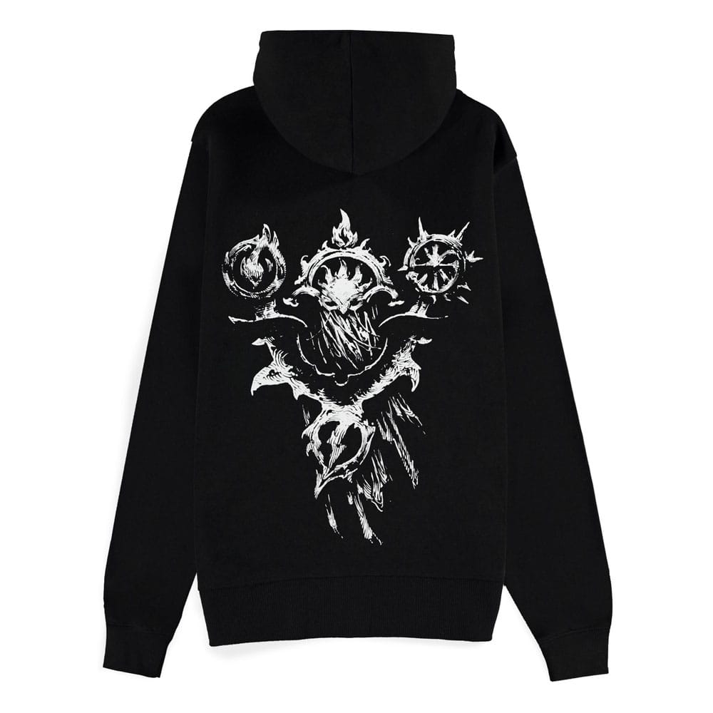 Diablo IV Zipper Hoodie Sweater Sorcerer Sigil Size S Difuzed