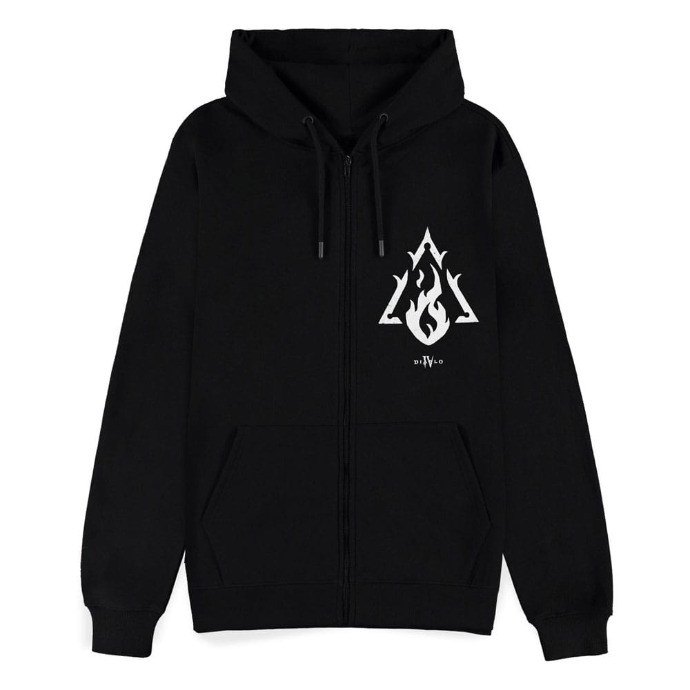 Diablo IV Zipper Hoodie Sweater Sorcerer Sigil Size S Difuzed