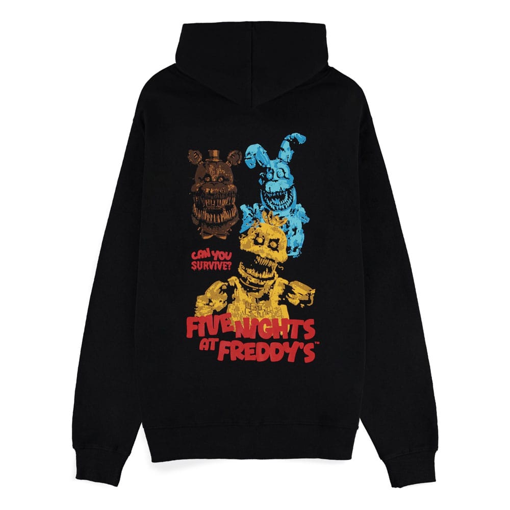 Five Nights at Freddy's Zipper Hoodie - Kan Du Överleva, Storlek XL Difuzed