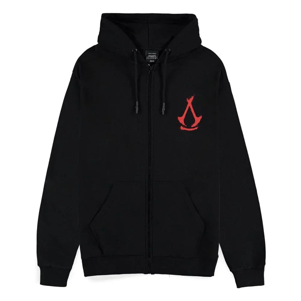 Assassin's Creed Shadows Zipper Hoodie i Två Färger med Kanji Difuzed