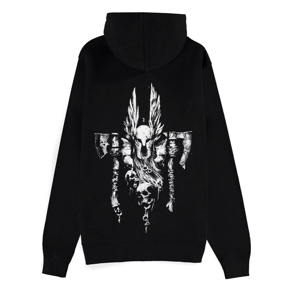 Diablo IV Zipper Hoodie Sweater Barbarian Sigil Size L Difuzed