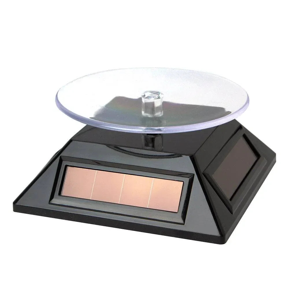 Solar-Powered Rotating Display Stand for Action Figures