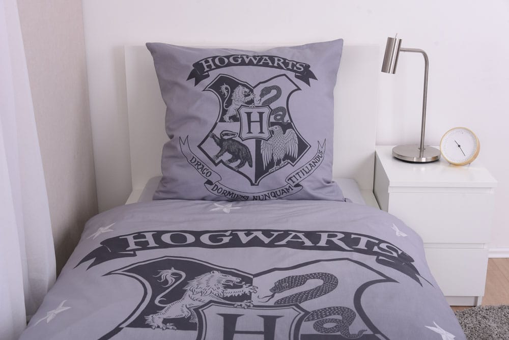 Harry Potter Duvet Set Grå 135 x 200 cm / 80 x 80 cm Herding
