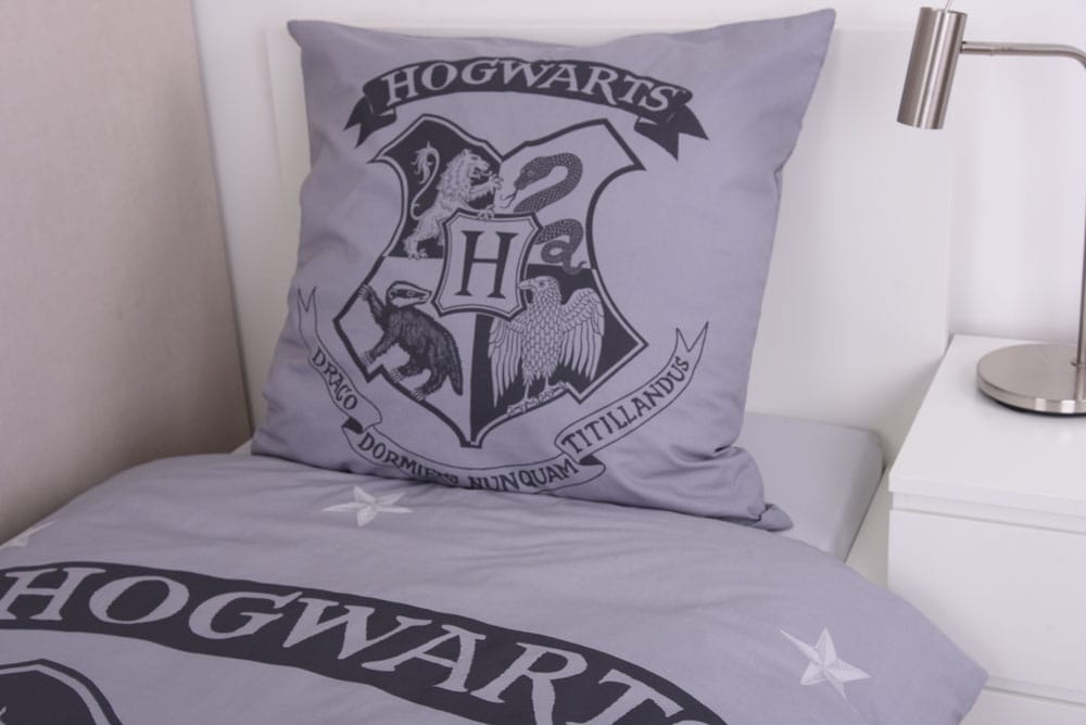 Harry Potter Duvet Set Grå 135 x 200 cm / 80 x 80 cm Herding