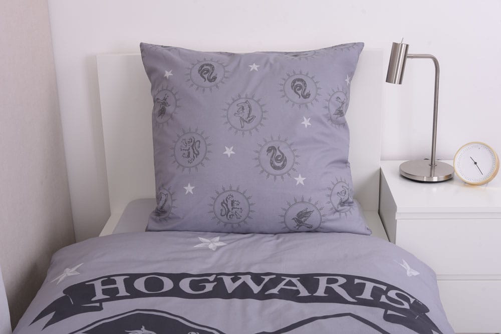 Harry Potter Duvet Set Grå 135 x 200 cm / 80 x 80 cm Herding