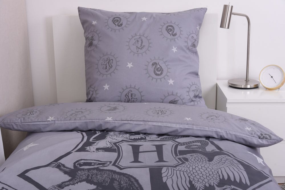 Harry Potter Duvet Set Grå 135 x 200 cm / 80 x 80 cm Herding