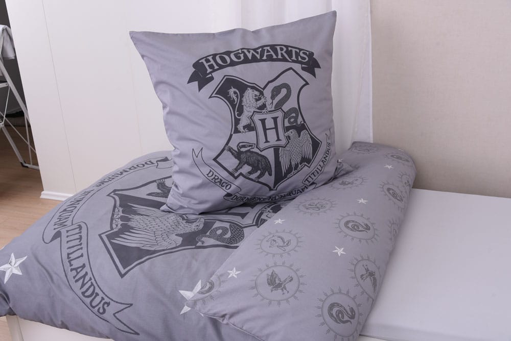 Harry Potter Duvet Set Grå 135 x 200 cm / 80 x 80 cm Herding