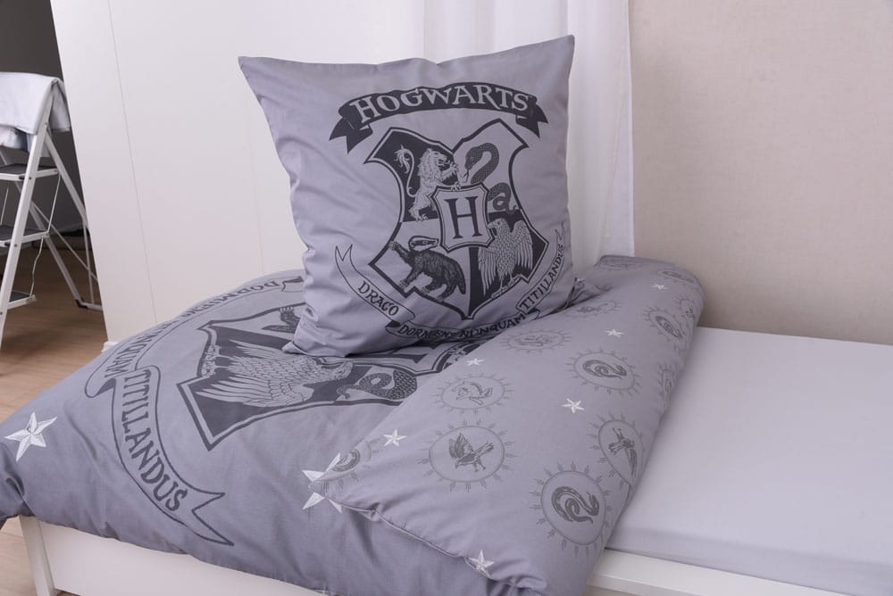 Harry Potter Duvet Set Grå 135 x 200 cm / 80 x 80 cm Herding