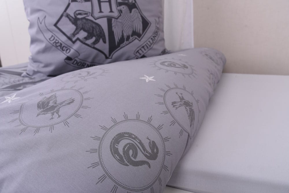 Harry Potter Duvet Set Grå 135 x 200 cm / 80 x 80 cm Herding