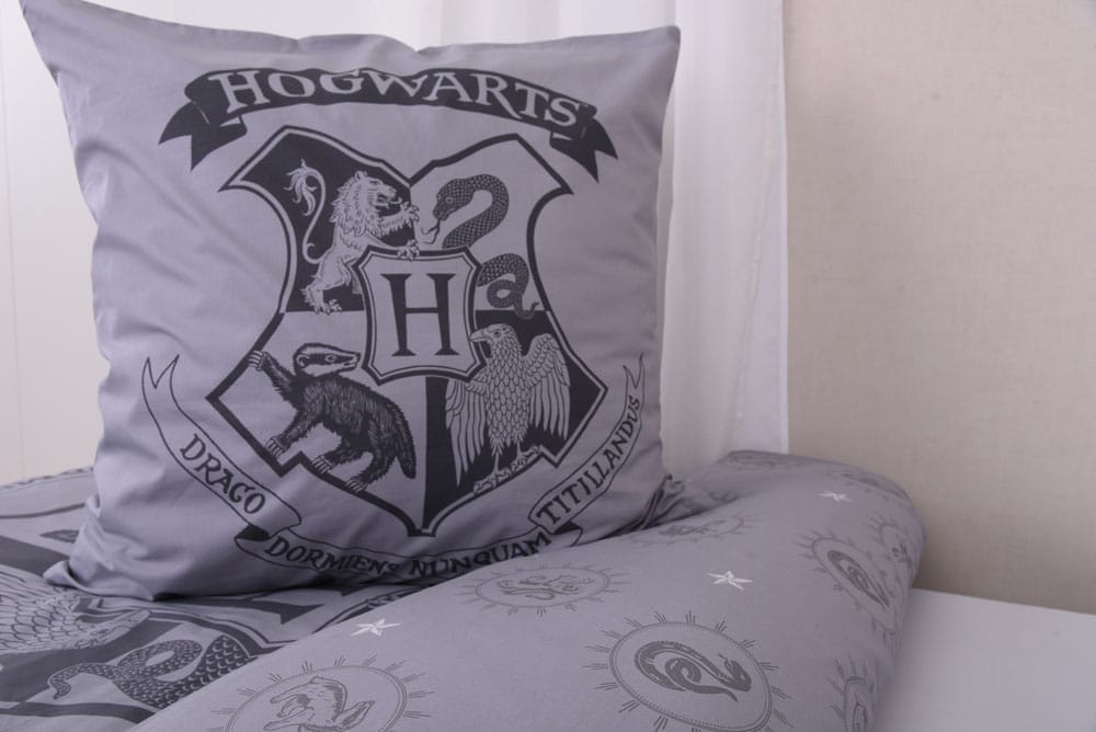 Harry Potter Duvet Set Grå 135 x 200 cm / 80 x 80 cm Herding