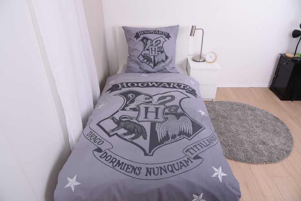 Harry Potter Duvet Set Grå 135 x 200 cm / 80 x 80 cm Herding