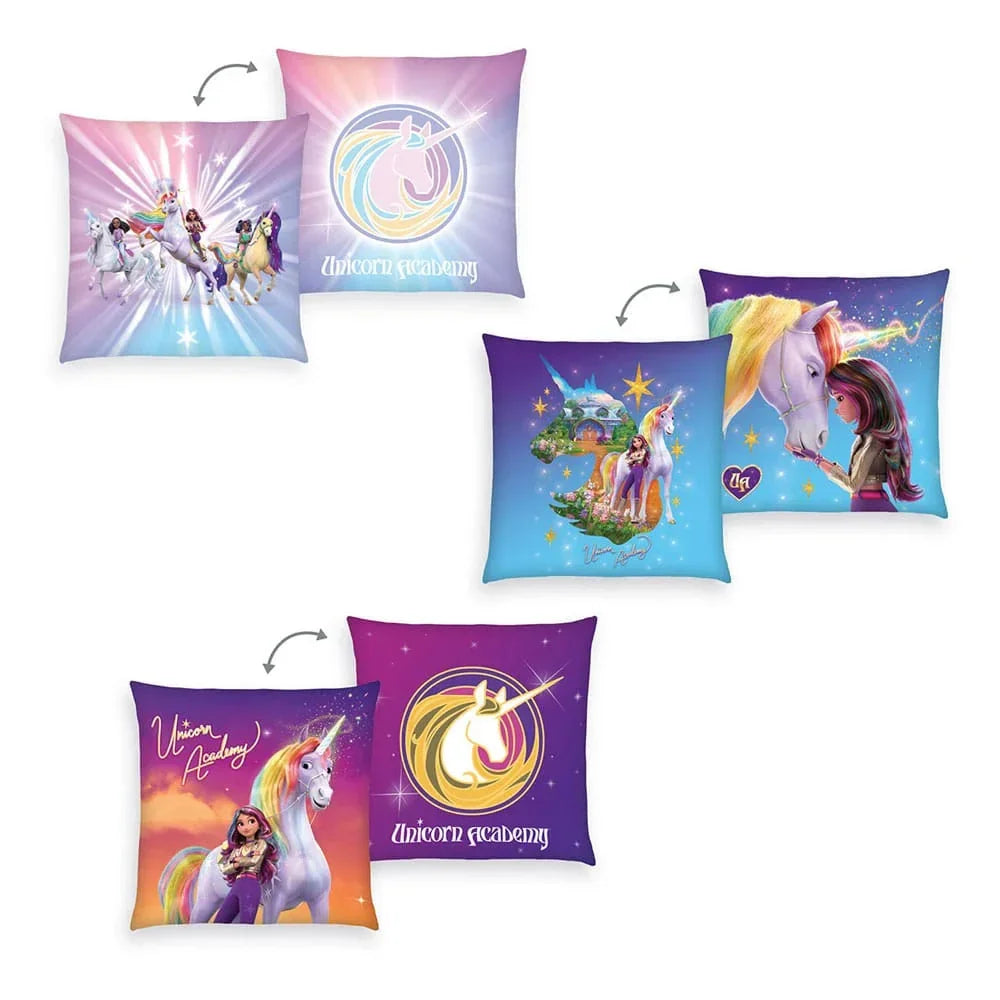 Unicorn Academy Kuddar Magic 40 x 40 cm - Set med 15 Herding