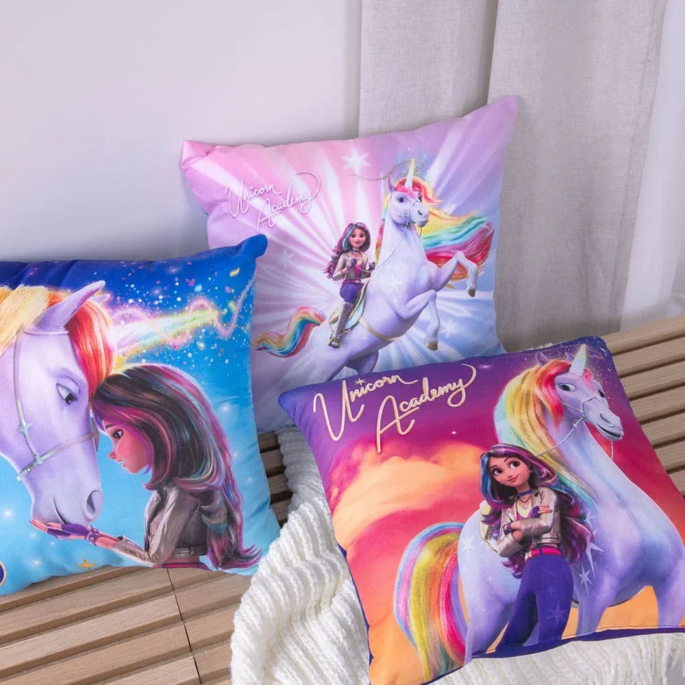 Unicorn Academy Kuddar Magic 40 x 40 cm - Set med 15 Herding