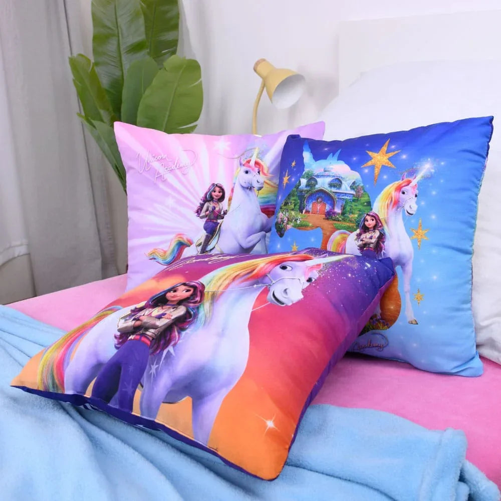 Unicorn Academy Kuddar Magic 40 x 40 cm - Set med 15 Herding