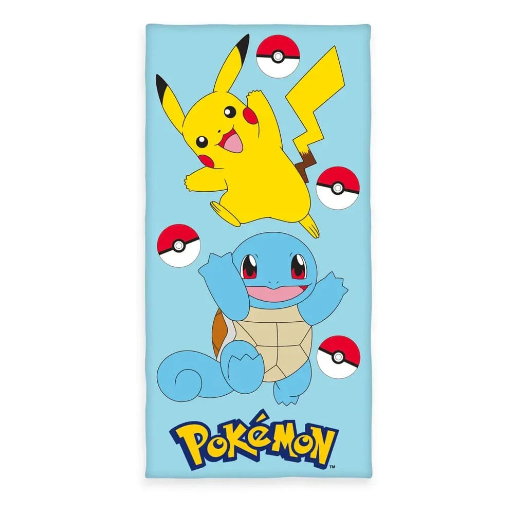 Pokemon Velour Handduk Pikachu & Squirtle 75 x 150 cm Herding