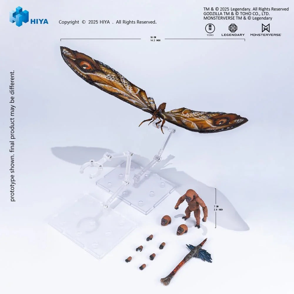 Godzilla x Kong: The New Empire Exquisite Basic Series Action Figur Mothra Premium Set Hiya Toys