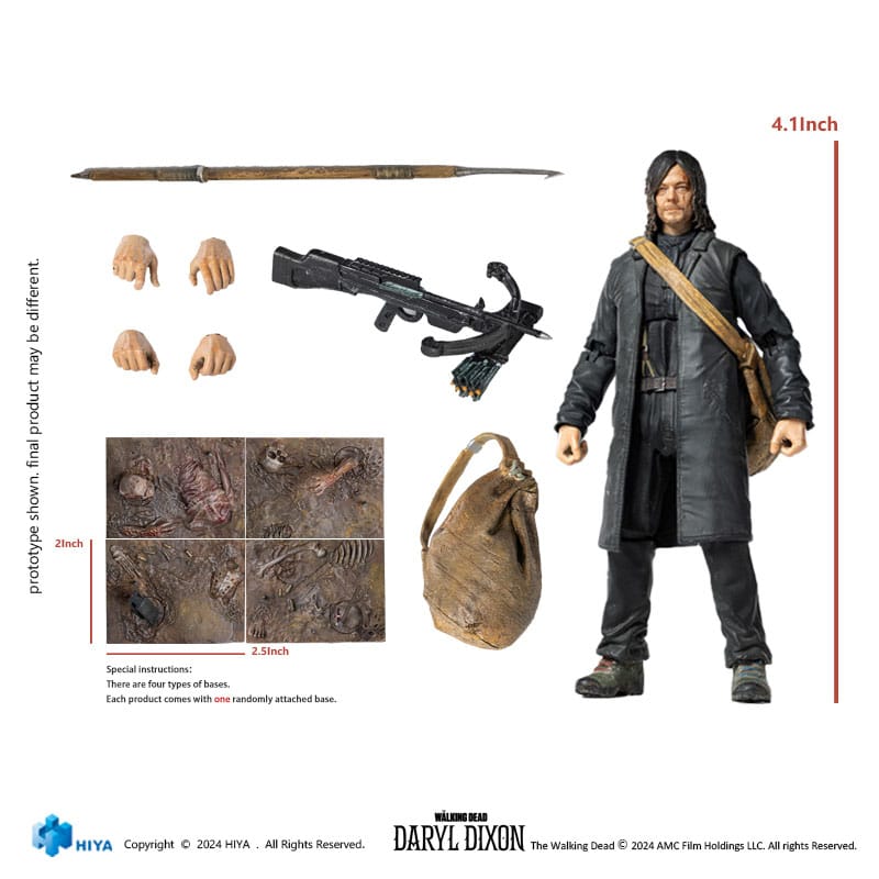 The Walking Dead Exquisite Mini Action Figur 1/18 Daryl 11 cm Hiya Toys
