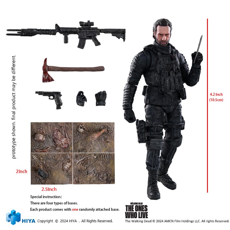 The Walking Dead: The Ones Who Lived Exquisite Mini Action Figur 1/18 Rick Grimes 11 cm Hiya Toys