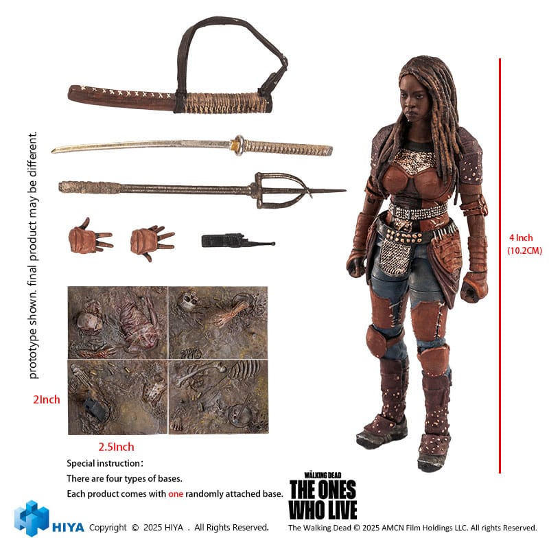 The Walking Dead: The Ones Who Lived Exquisite Mini Action Figur 1/18 Michonne 10 cm Hiya Toys