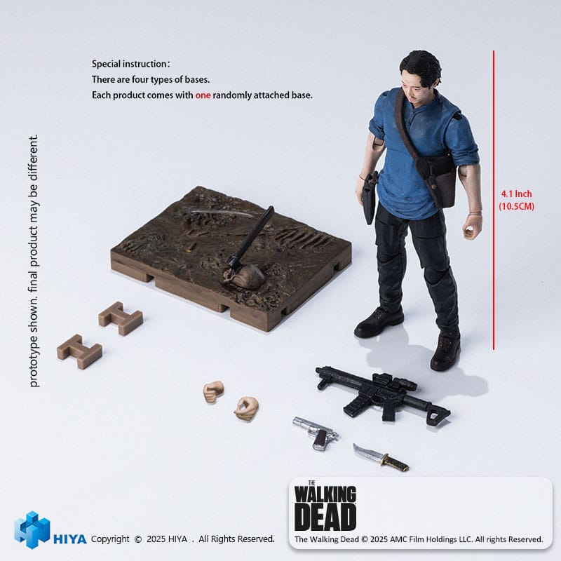 The Walking Dead Exquisite Mini Series Actionfigur 1/18 Glenn 11 cm Hiya Toys