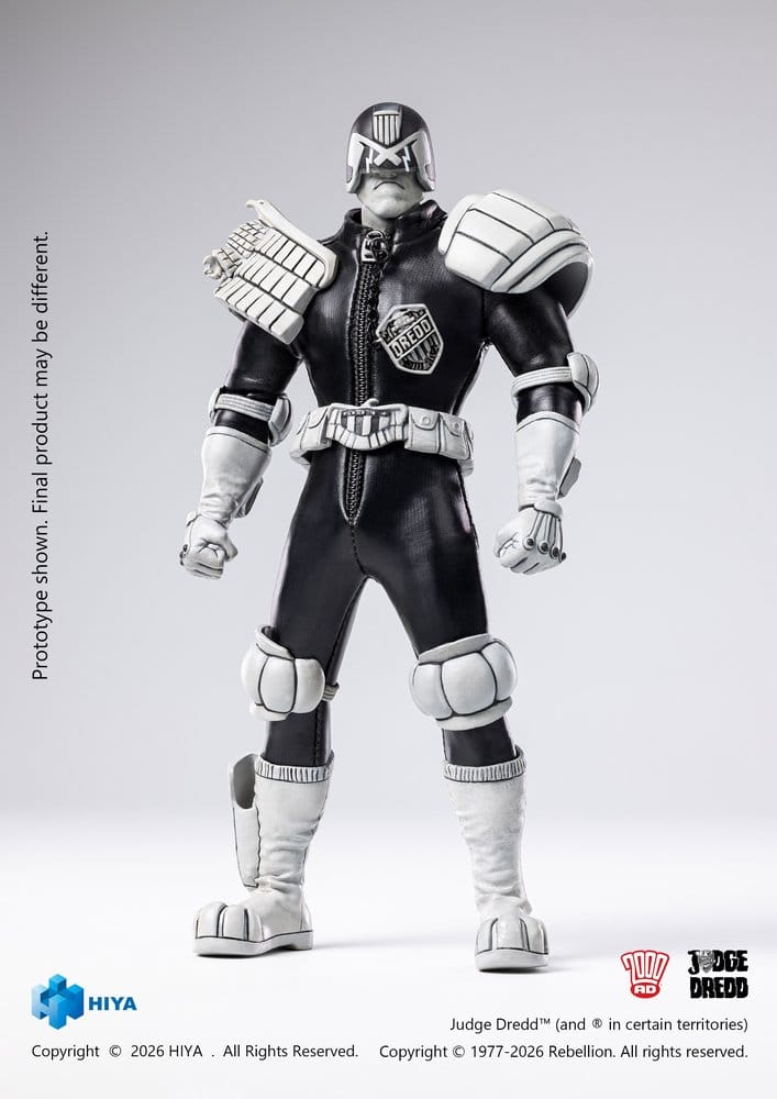 Judge Dredd Exquisite Super Action Figur 1/12 Judge Dredd Black & White Ver. 15 cm