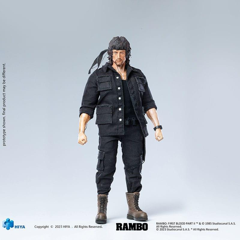 First Blood II Exquisite Super Series Actionfigur 1/12 John Rambo 16 cm Hiya Toys