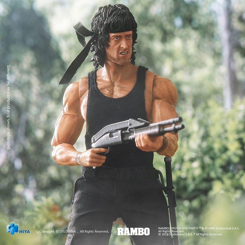 First Blood II Exquisite Super Series Actionfigur 1/12 John Rambo 16 cm Hiya Toys