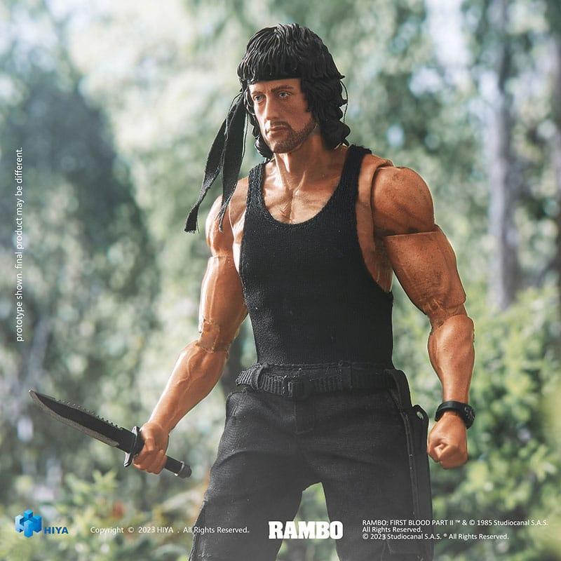 First Blood II Exquisite Super Series Actionfigur 1/12 John Rambo 16 cm Hiya Toys