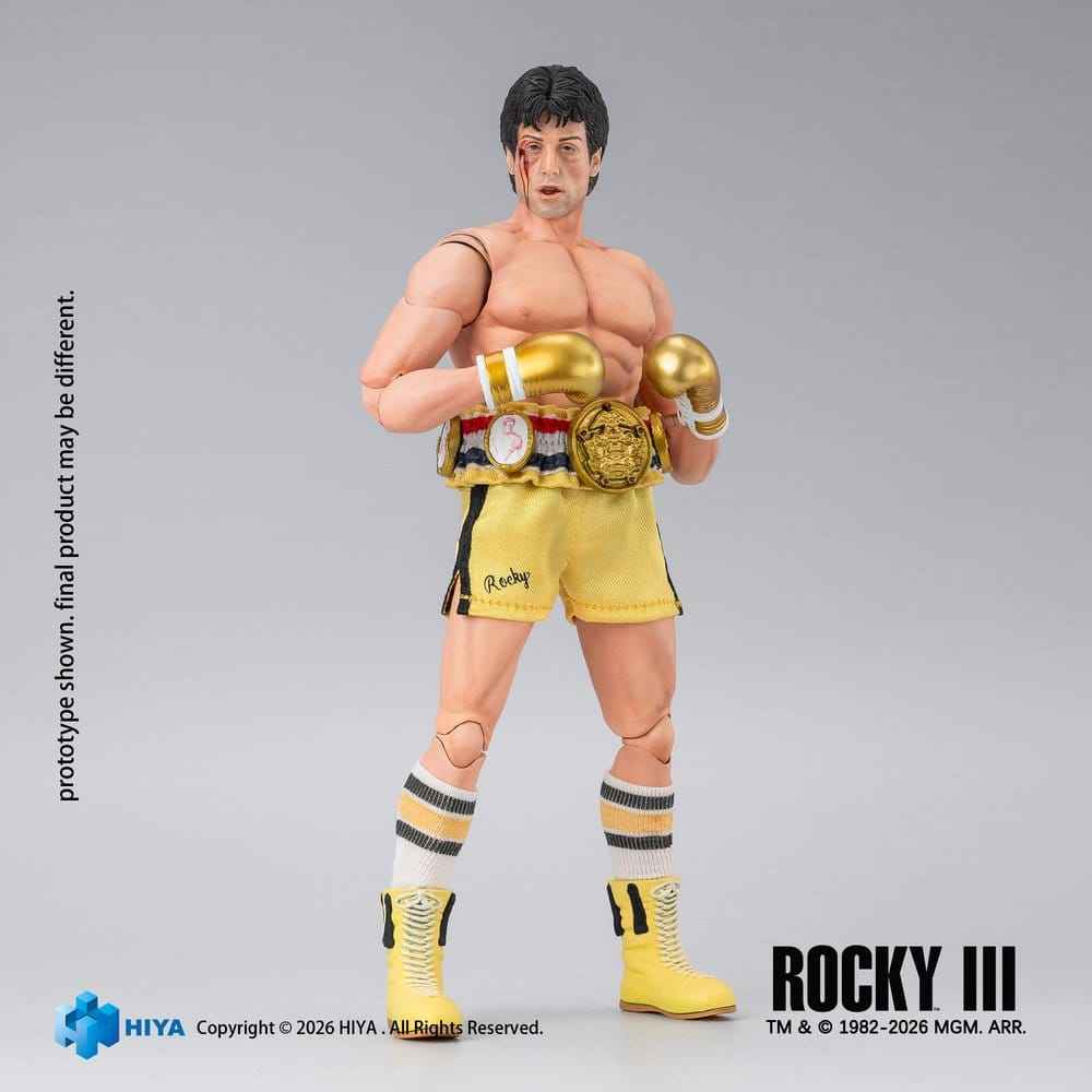 Rocky III Exklusiv Super Actionfigur 1/12 Rocky Boxare Version 16 cm