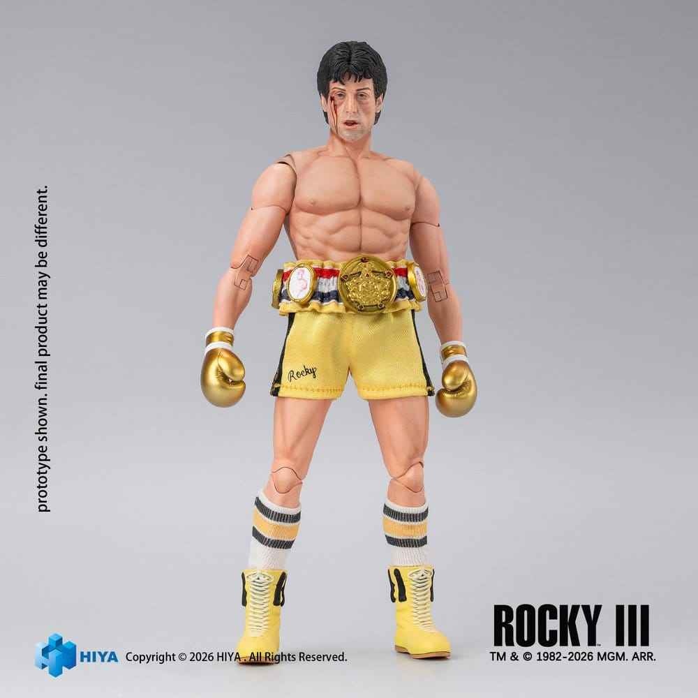 Rocky III Exklusiv Super Actionfigur 1/12 Rocky Boxare Version 16 cm