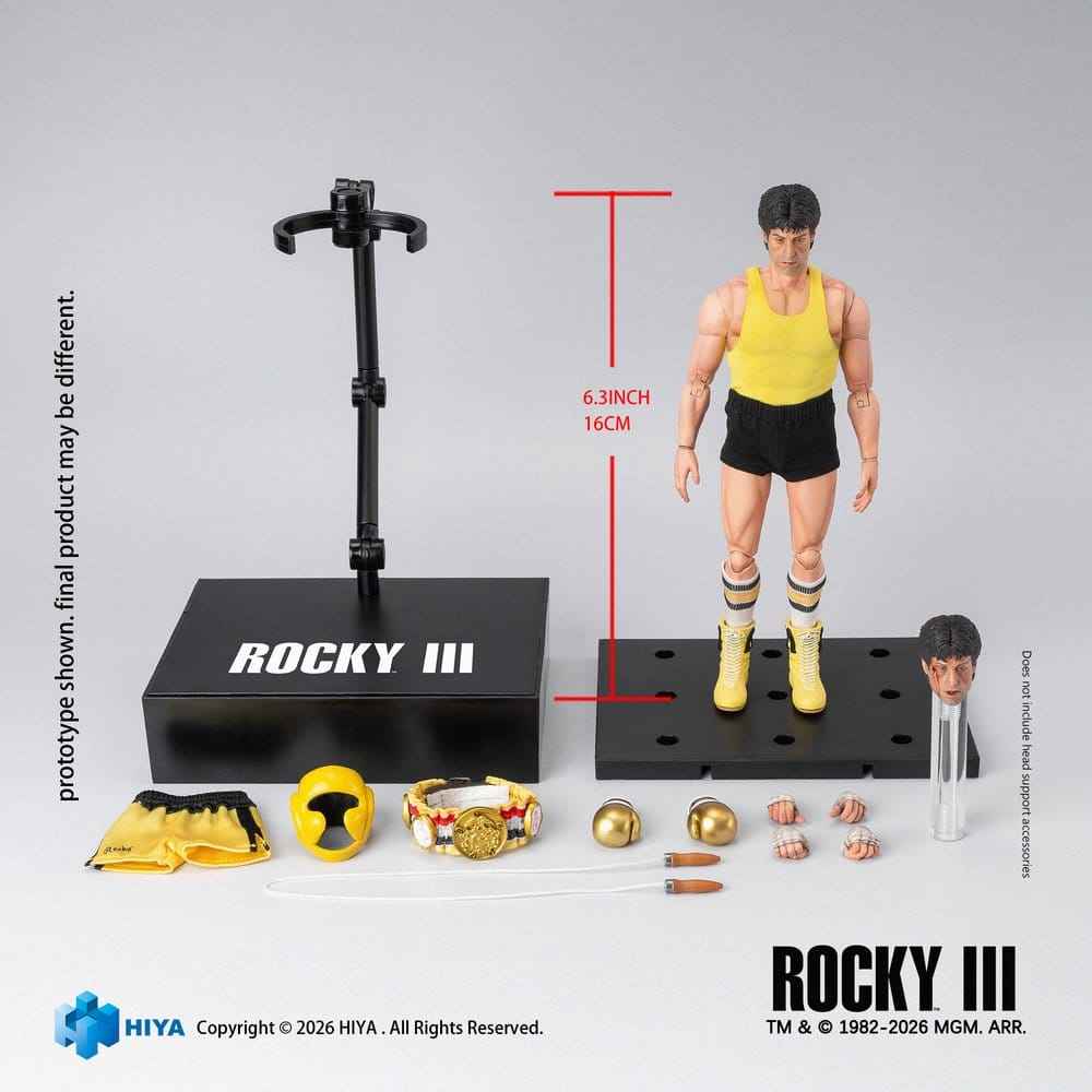 Rocky III Exklusiv Super Actionfigur 1/12 Rocky Boxare Version 16 cm