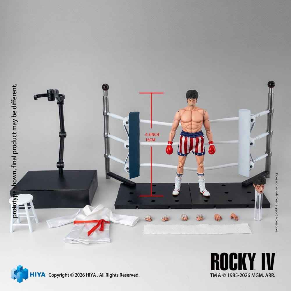 Rocky IV Exklusiv Superserie Actionfigur 1/12 Rocky Boxare Version 16 cm