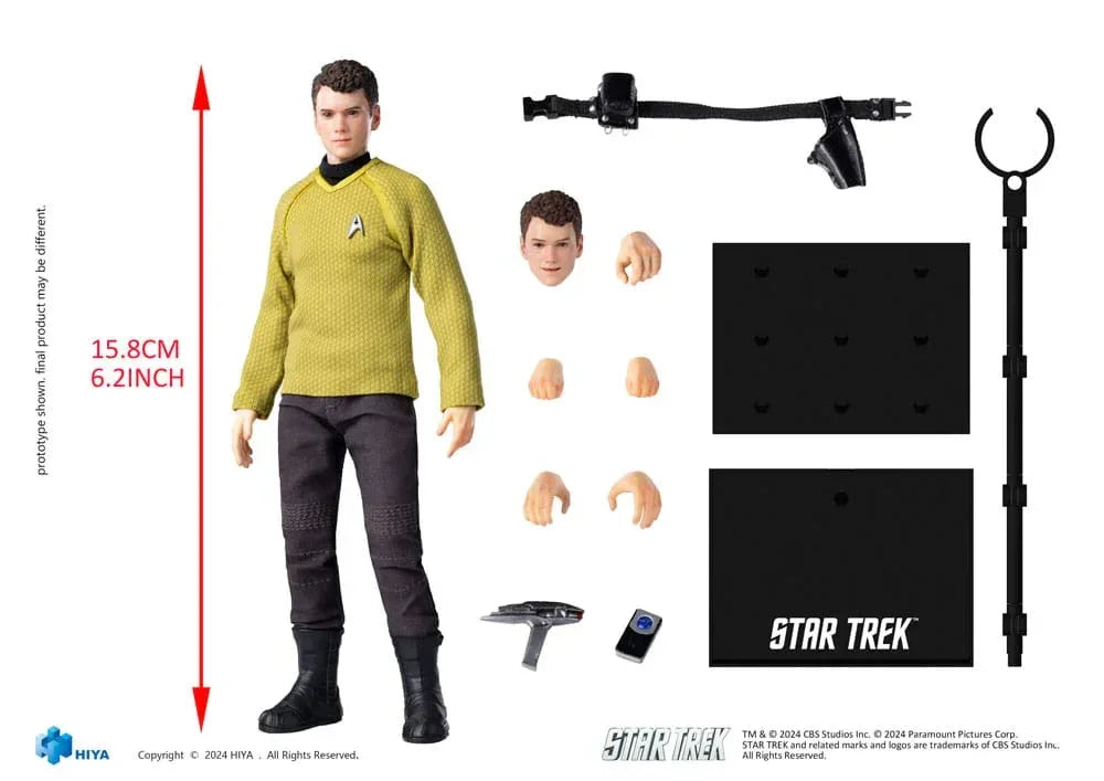 Star Trek 2009 Exquisite Super Series Actionfigur 1/12 Chekov 16 cm Hiya Toys