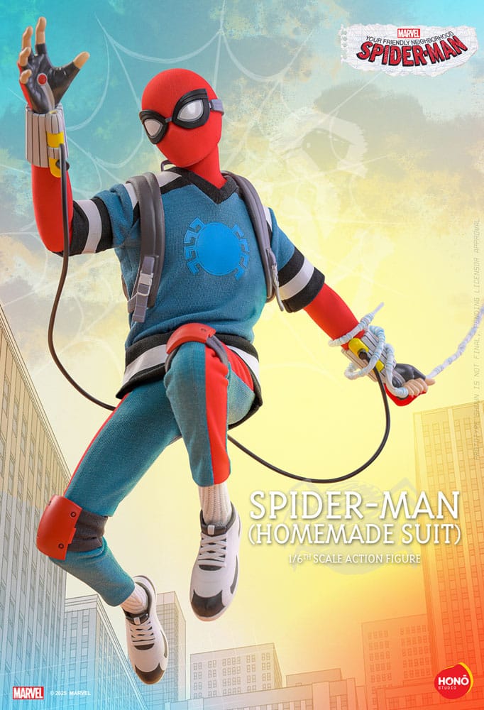 Your Friendly Neighborhood Spider-Man Action Figur 1/6 i Homemade Suit – 29 cm Hono Studio