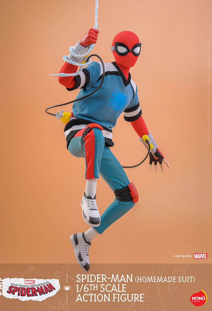 Your Friendly Neighborhood Spider-Man Action Figur 1/6 i Homemade Suit – 29 cm Hono Studio