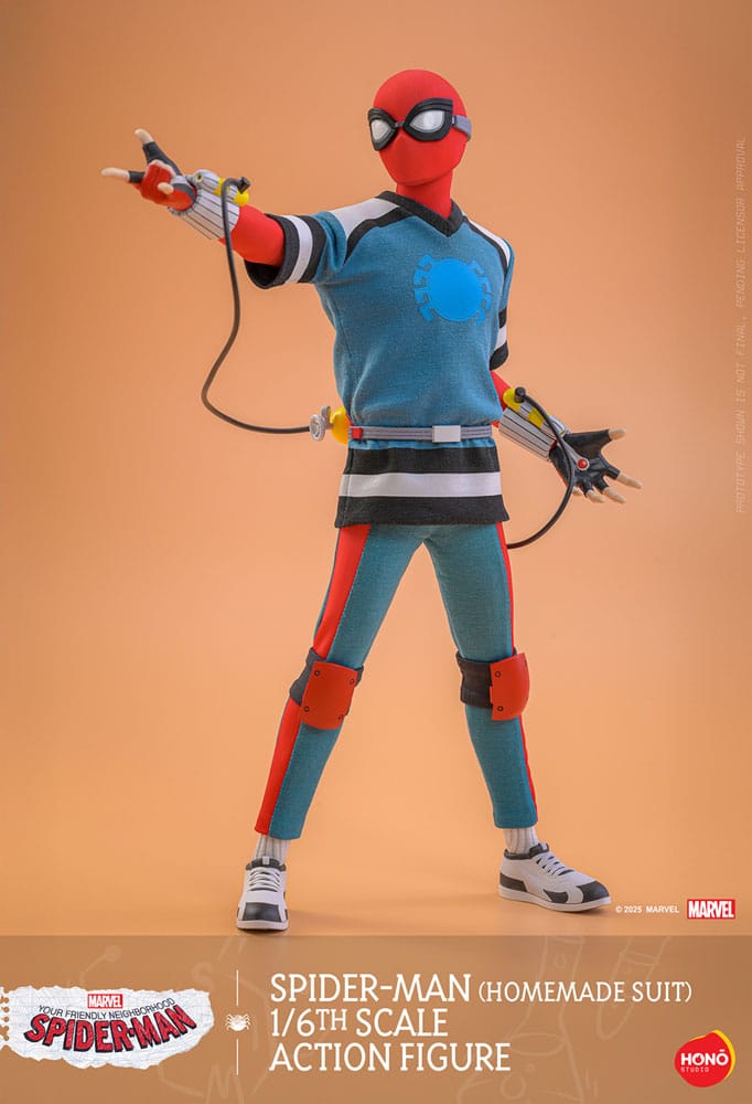 Your Friendly Neighborhood Spider-Man Action Figur 1/6 i Homemade Suit – 29 cm Hono Studio