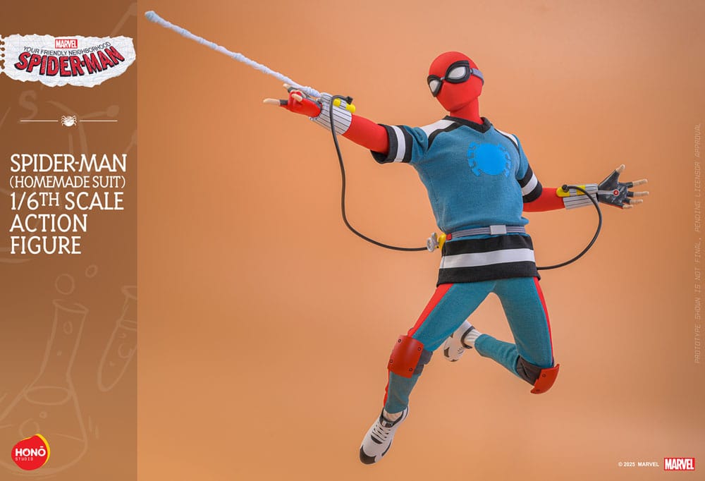 Your Friendly Neighborhood Spider-Man Action Figur 1/6 i Homemade Suit – 29 cm Hono Studio