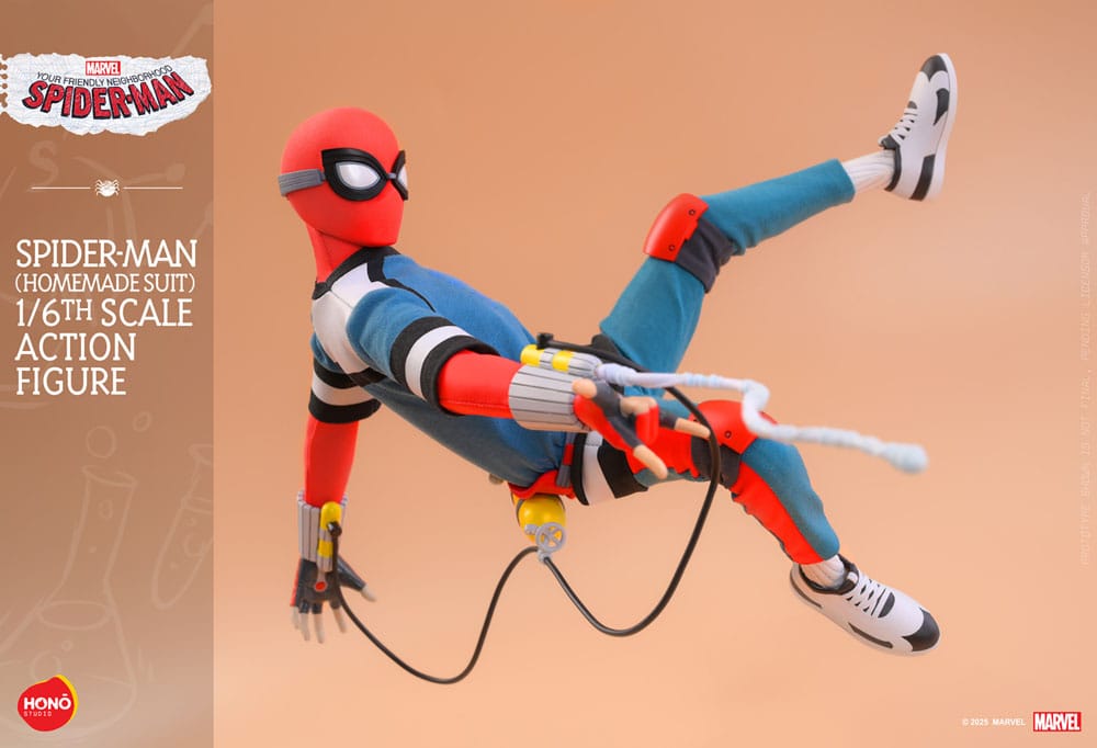 Your Friendly Neighborhood Spider-Man Action Figur 1/6 i Homemade Suit – 29 cm Hono Studio