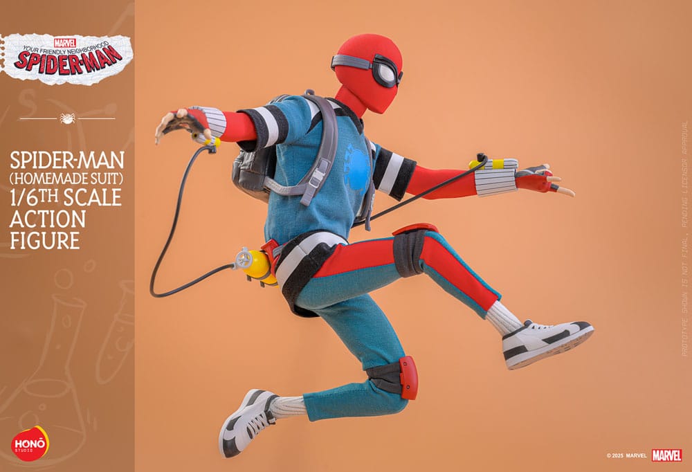 Your Friendly Neighborhood Spider-Man Action Figur 1/6 i Homemade Suit – 29 cm Hono Studio