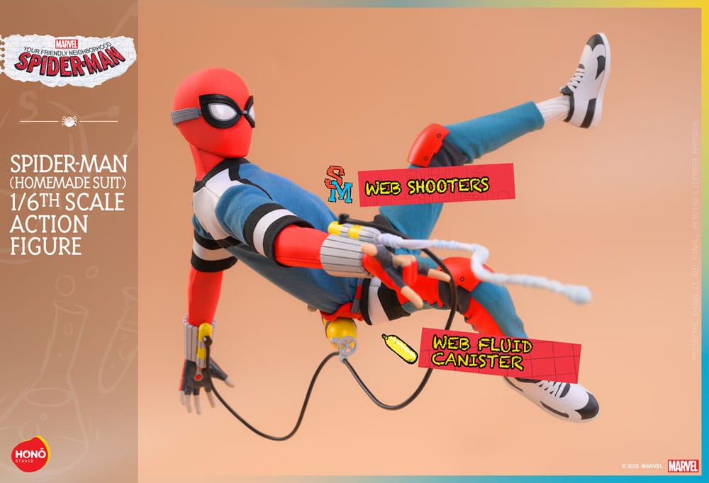 Your Friendly Neighborhood Spider-Man Action Figur 1/6 i Homemade Suit – 29 cm Hono Studio