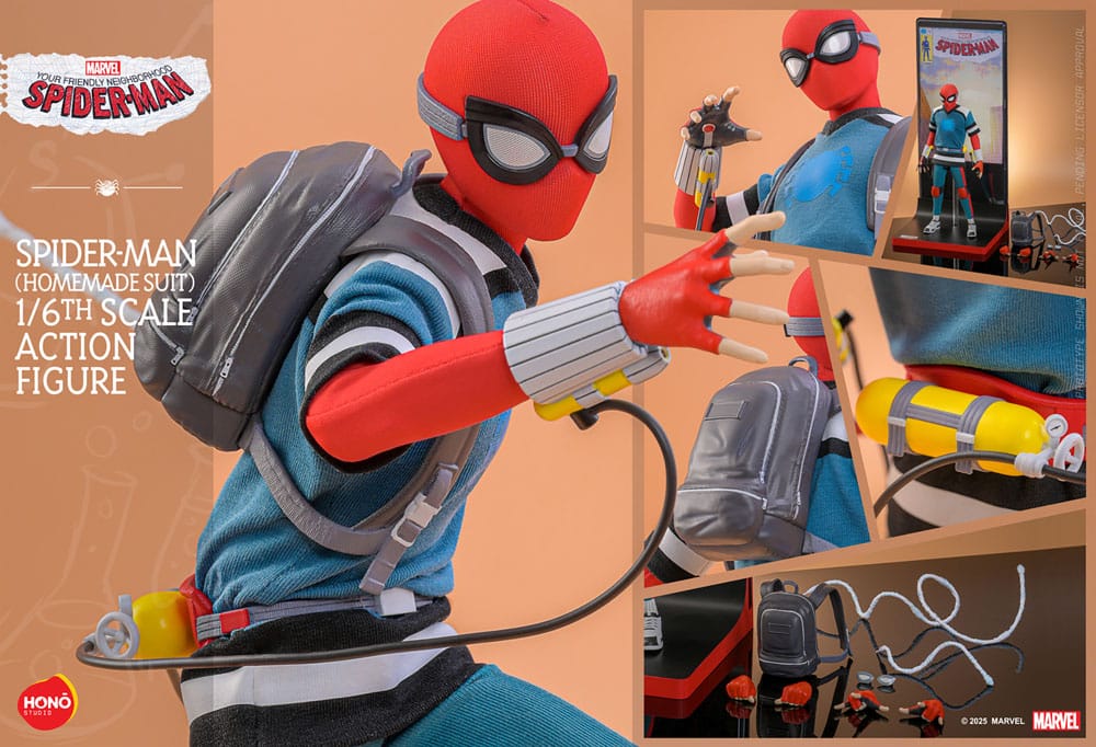 Your Friendly Neighborhood Spider-Man Action Figur 1/6 i Homemade Suit – 29 cm Hono Studio