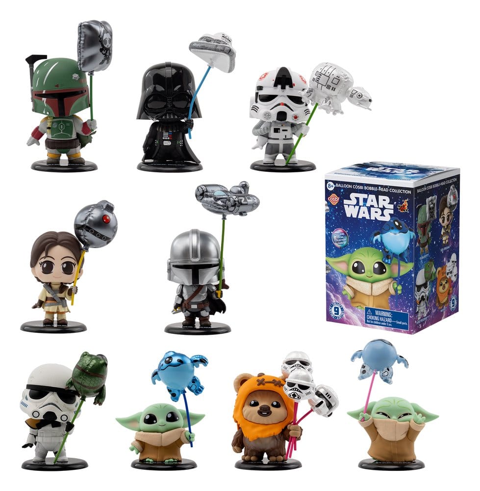 Star Wars Cosbi Mini Figurer Ballong 8 cm Blind Box Display (8)