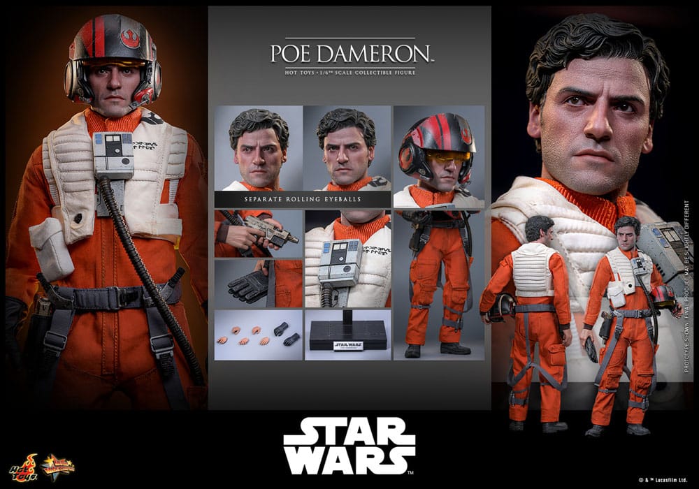 Star Wars Action Figur 1/6 Poe Dameron 30 cm Hot Toys