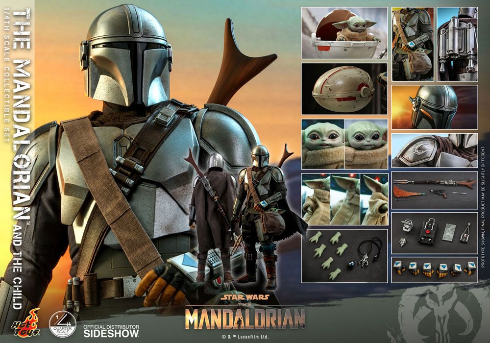 Star Wars The Mandalorian Actionfigur 2-Pack 1/4 The Mandalorian & The Child 46 cm