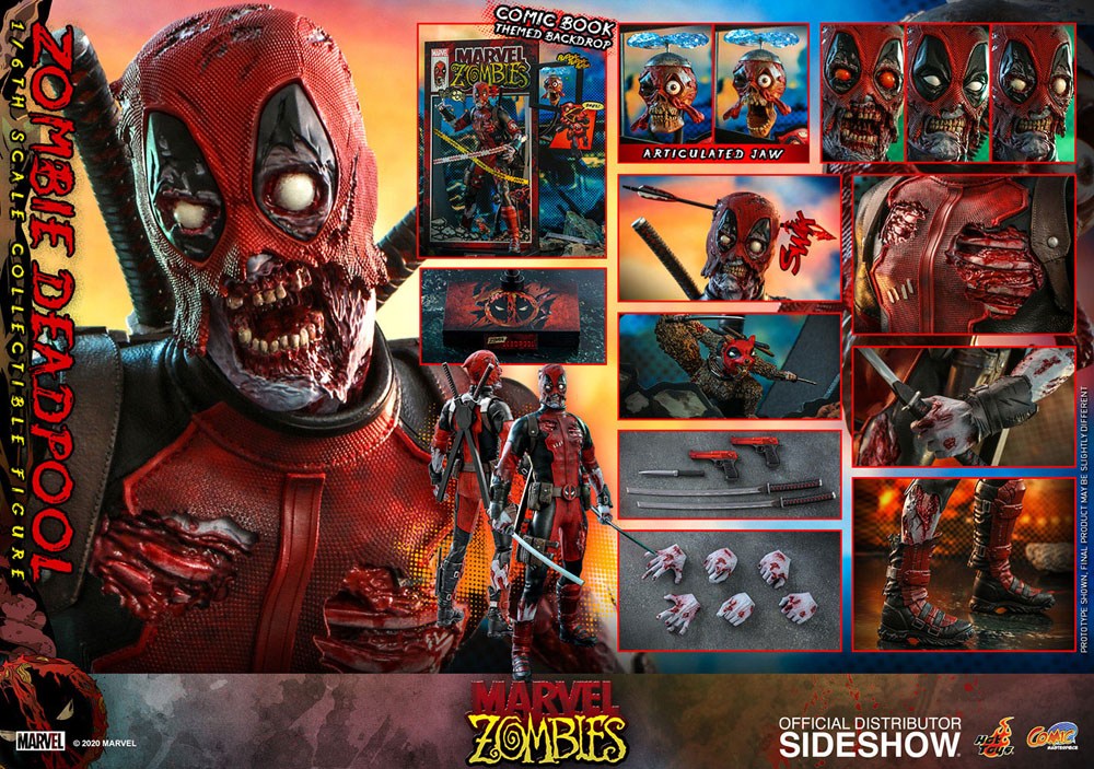 Marvel Zombies Comic Masterpiece Action Figur 1/6 Zombie Deadpool 31 cm Hot Toys