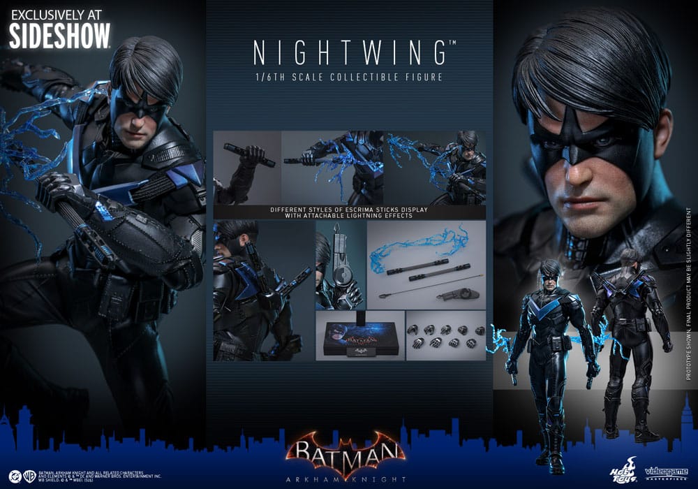 Batman Arkham Knight Videogame Masterpiece Action Figur 1/6 Nightwing 30 cm Hot Toys