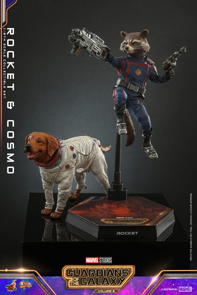Guardians of the Galaxy Vol. 3 Movie Masterpiece Actionfigur 1/6 Rocket & Cosmo 16 cm Hot Toys